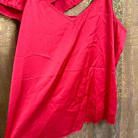 Ekouaer Silky Pajamas Hot Pink Tank Shorts Sleep Set Medium NWT - Picture 3 of 10